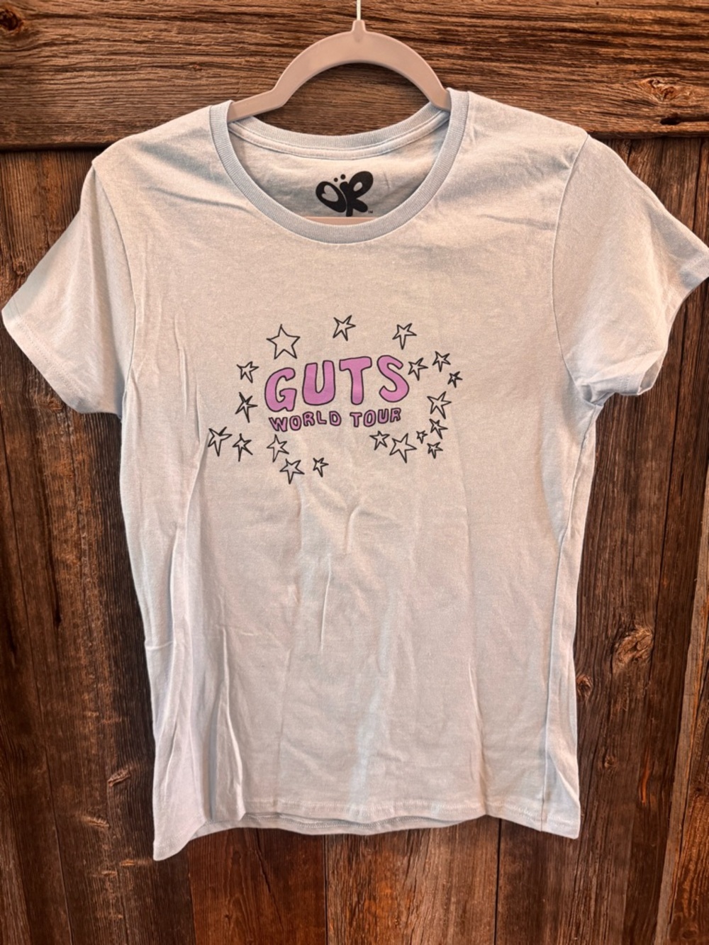 Olivia Rodrigo GUTS World Tour T-Shirt Small Blue Purple Graphic Back NWOT